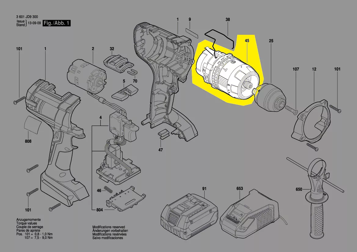 Boitier engrenage réf. 2 609 199 675 BOSCH